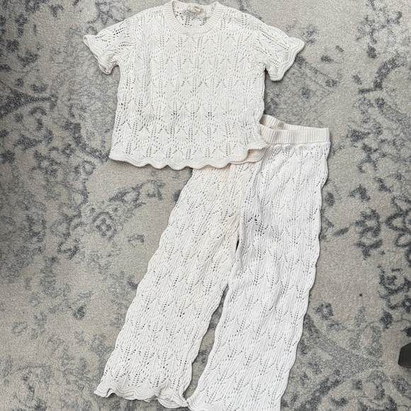 Crochet Top and Pants Set - Picture 1 of 5